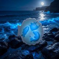 Ocean Theme Dolphin & Fish Wax Candle Set | Coastal Home Décor Candle in Shell Dish