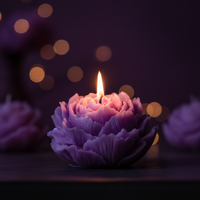 Lavende Rose — Lavender Soy Wax Rose Candle | Handcrafted Floral Candle | Sleep & Wellness Gift