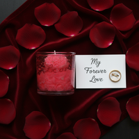 Love Rose Gel Candle in Glass Jar | Romantic Valentine Candle Gift