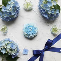 Blue Rose Candle | Handcrafted Flower Shaped Candle | Home Decor & Gifting