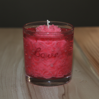 Love Rose Gel Candle in Glass Jar | Romantic Valentine Candle Gift