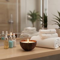 Coco Glow — Coconut Shell Soy Candle | Coconut & Vanilla Scent | Natural Home Decor
