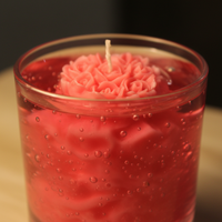 Love Rose Gel Candle in Glass Jar | Romantic Valentine Candle Gift