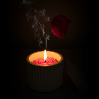 Bloom Heart — Rose Heart Soy Candle in Ribbed Pot | Rose & Jasmine Scent | Home Decor Gift